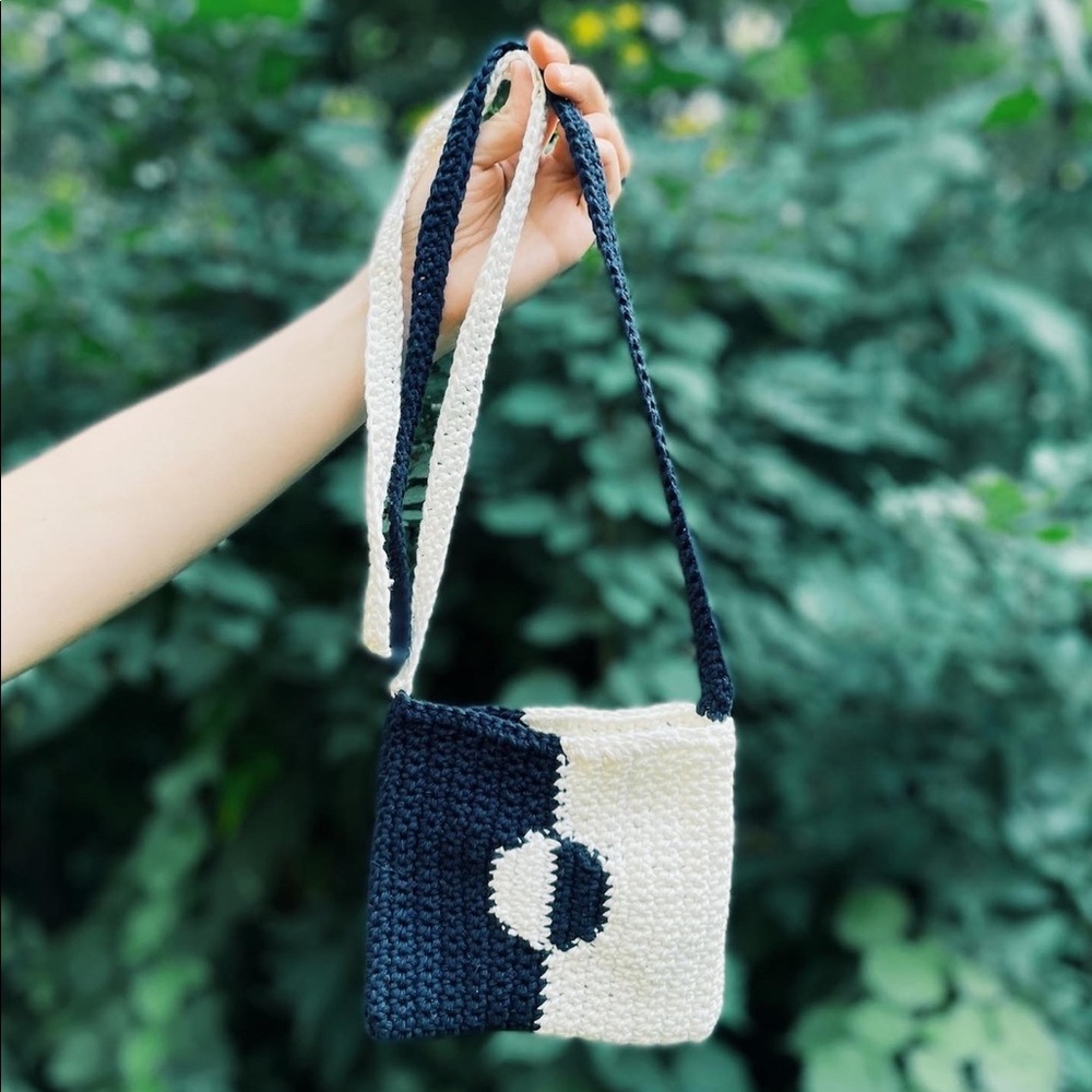 Handmade crochet crossbody bag